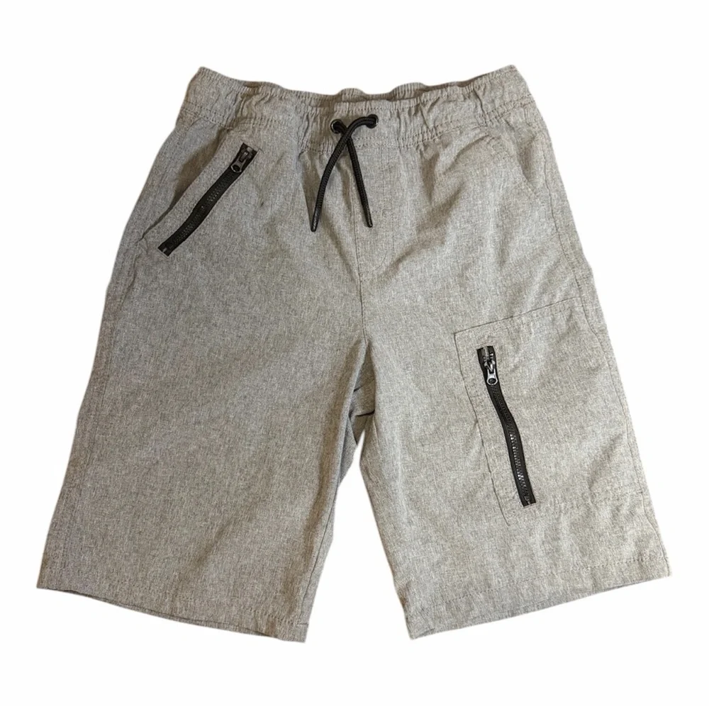 Cat & Jack Drawstring Cargo Shorts - Light Gray - size L